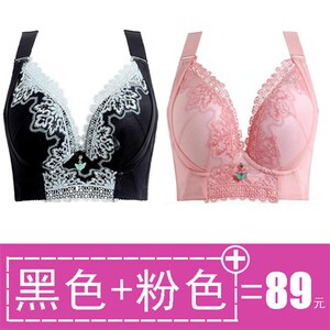 6扣无钢圈聚拢侧收内衣调整w型收副乳上托大码文胸防外扩集中175