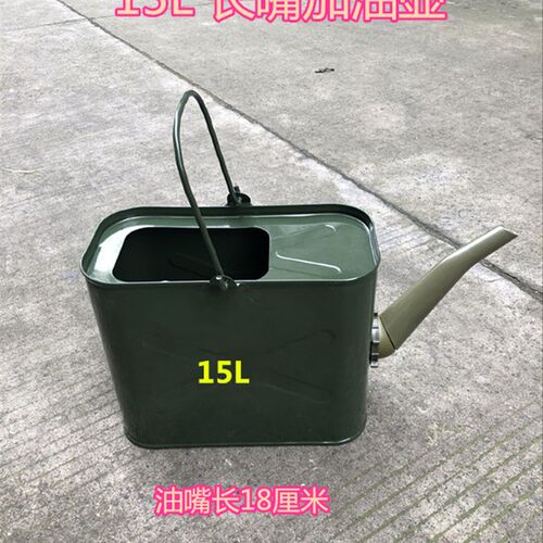 加厚长嘴汽油桶柴油壶15L手提铁皮桶便携式加水桶装油铁桶油罐