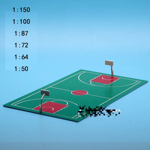 适用微缩篮球场小区室内外场景模型摆件NBA/CBA塑料防水迷你沙盘