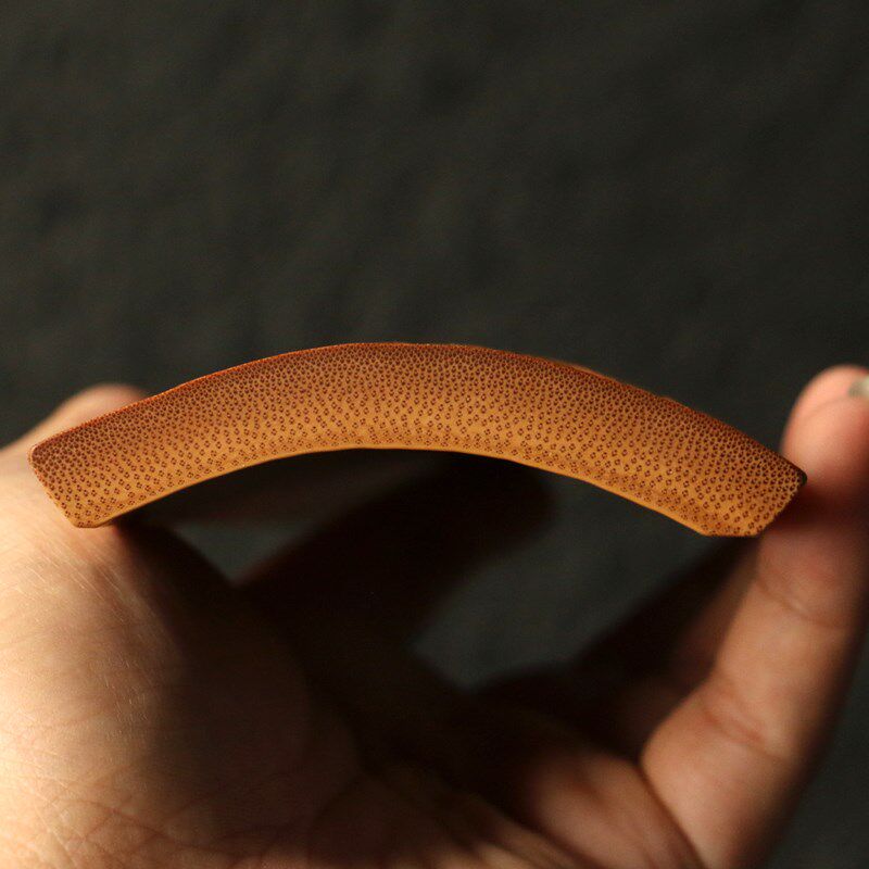 精品竹雕山水风光图老玉竹大茶则竹制雕刻小臂搁摆件文房器小把件