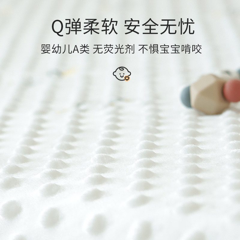 婴儿床床笠秋冬安抚豆豆绒a类新生儿童拼接床单宝宝床垫套可定制