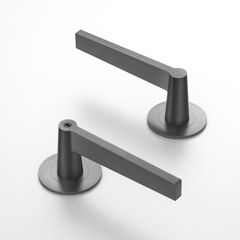 极简隐形锁磁吸静音隐藏黑色卫生间室内卧室通用锁单边锁单面暗装