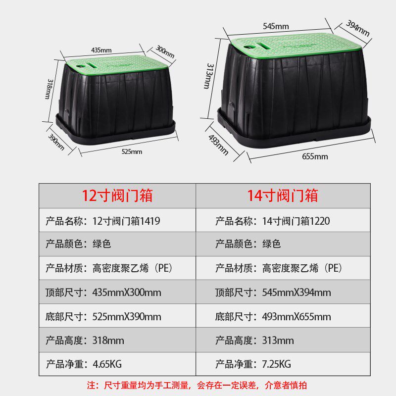 VB1320阀箱14寸阀门箱 取水箱电磁阀箱 取水阀箱塑料阀门井保护盒图片