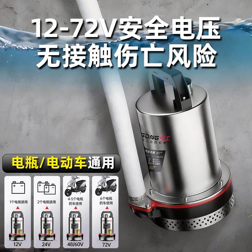 1248v6v0v2抽v7抽水泵电动车抽水泵电瓶XNZH1037车专用水泵农用直