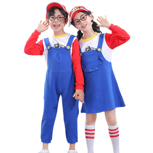 圣诞节儿童表演服Cos卡通阿拉蕾衣服幼儿园男女童可爱舞蹈演出服