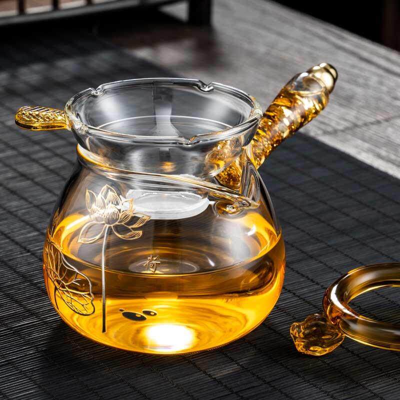 高侧档把璃道杯家用日式分茶公杯新款耐热加厚YHC倒茶杯茶公漏玻