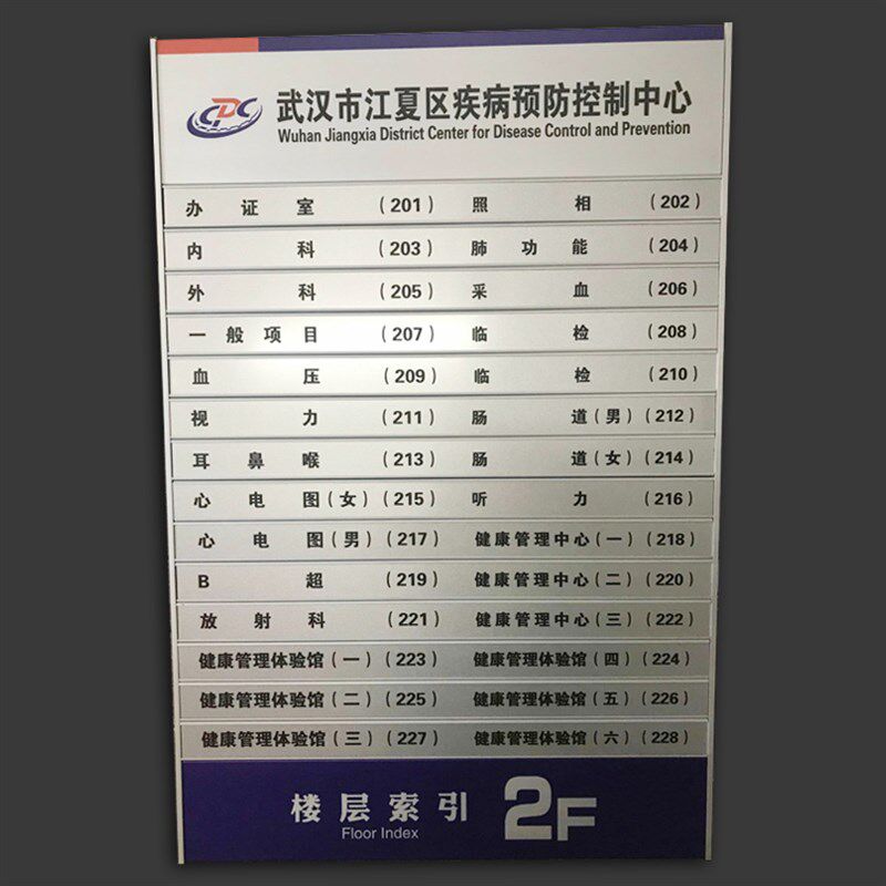 铝合金楼层索引牌科室牌学校指示牌医院导向牌烤漆定做去向牌门牌