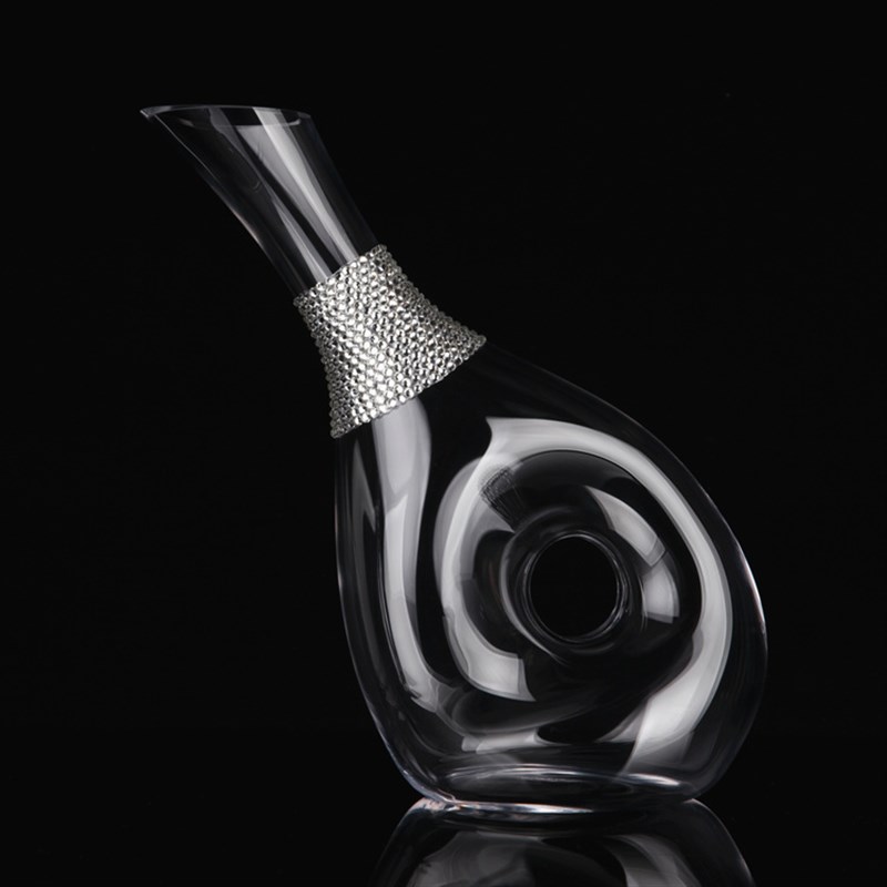 创意欧式酒壶酒具家用红酒醒酒器无沿水晶玻璃葡萄酒蜗牛分酒器