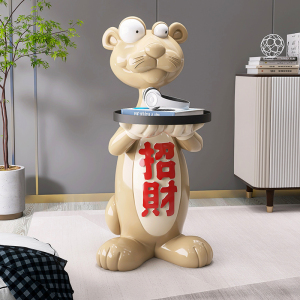 招财客厅大型落地摆件沙发旁家托盘家居饰品店铺开业礼物乔迁新居
