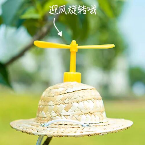 狗狗帽子可爱草帽春夏猫咪头套泰迪比熊柯基宠物头饰拍照生日装扮