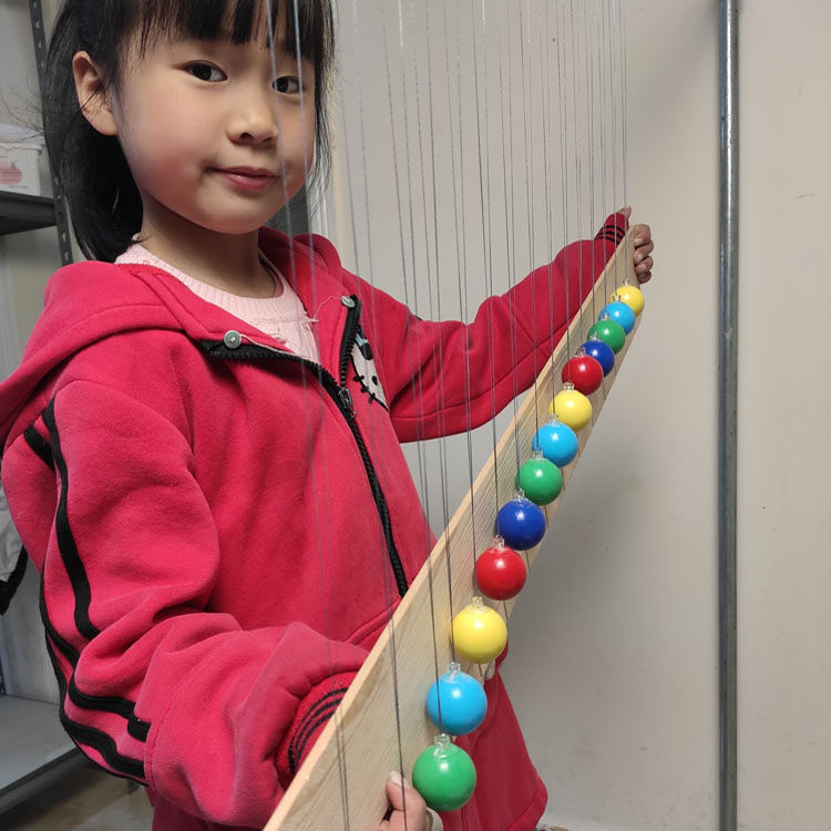 单摆波15个球彩色m实验球教玩具益智科学小实验亲子互动水晶挂球