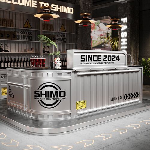 工业风吧台收银台酒吧奶茶v店店铺小型烧烤店健身房商用前台接待
