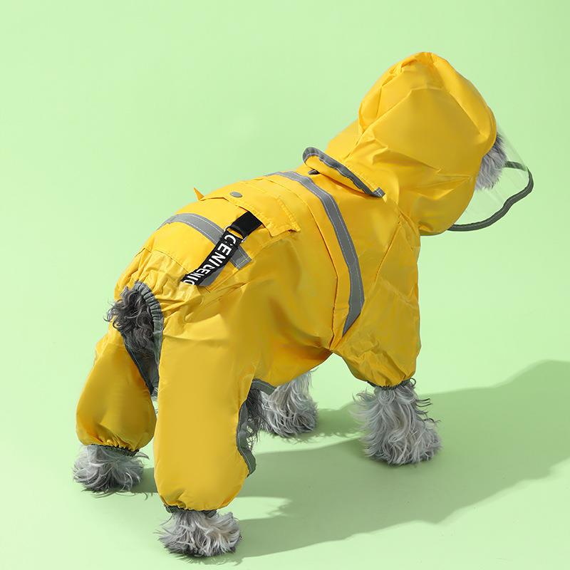 狗狗雨衣四脚全包宠物防水衣服柴犬雪纳瑞比熊泰迪雨天遛狗雨披