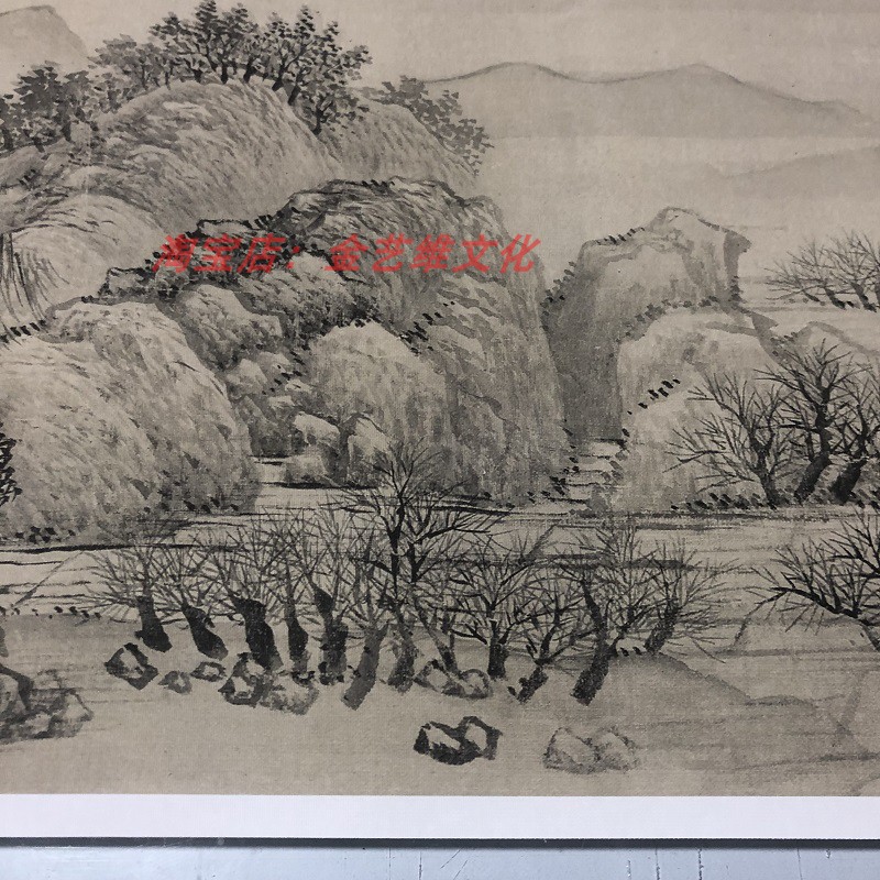 清 王翚 溪山行旅图 仿古山水长卷国画高清微喷复制品学习临摹