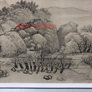 清 王翚 溪山行旅图 仿古山水长卷国画高清微喷复制品学习临摹