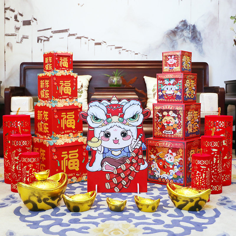 2025蛇年装饰套装摆件新年春节元旦酒店商场橱窗美陈场景布置套餐