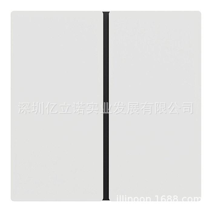 KNX境悦系列白色2键智能开关控制面板C2E616101_WE_C1B