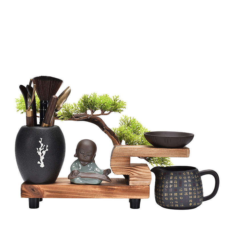 隐茶缘 紫砂茶道六君子套装高档功夫茶具配件大全分茶器陶瓷茶滤