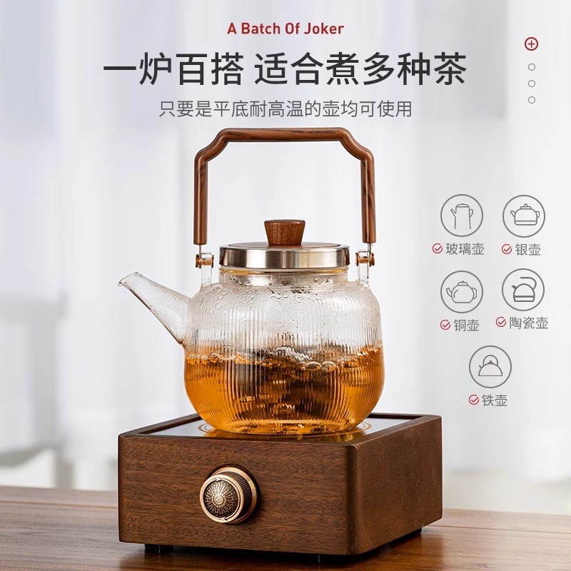 玻璃茶壶杯子套装提梁防烫高硼硅耐热家用办公室水壶煮茶器泡茶壶