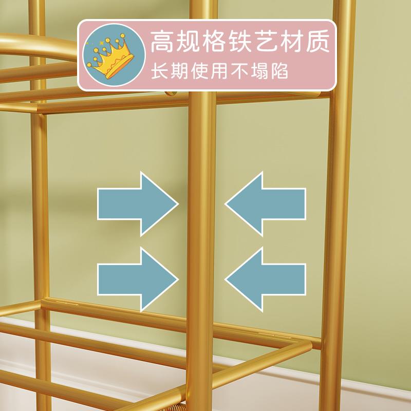 玄关铁艺入户鞋架家用门口小窄多层简易进门鞋架子迷你外楼道鞋柜