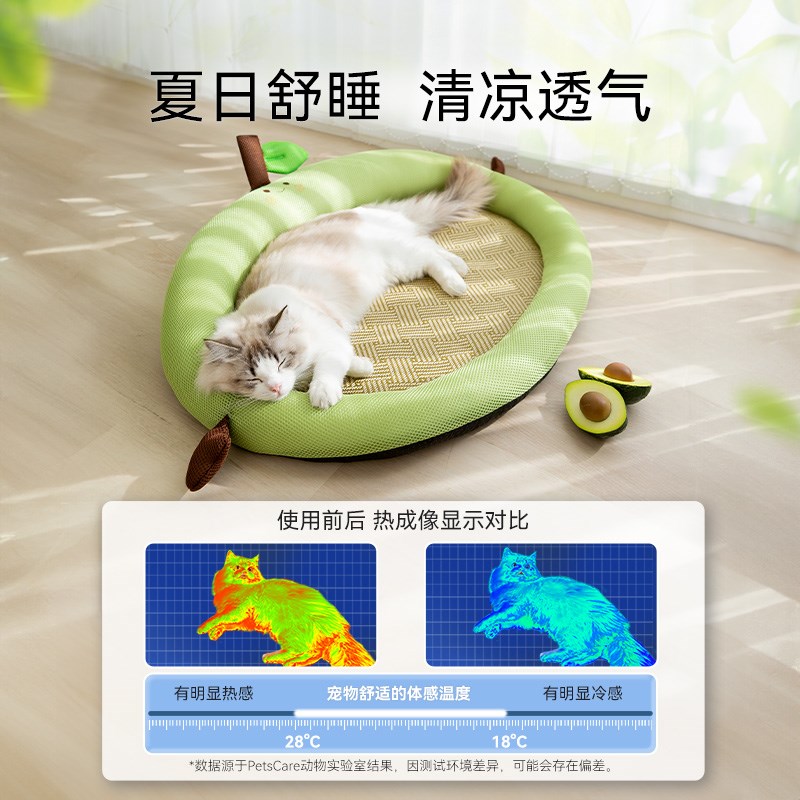 猫垫子宠物夏天垫子睡觉用夏季猫窝猫咪狗狗凉席冰垫降温地垫专用