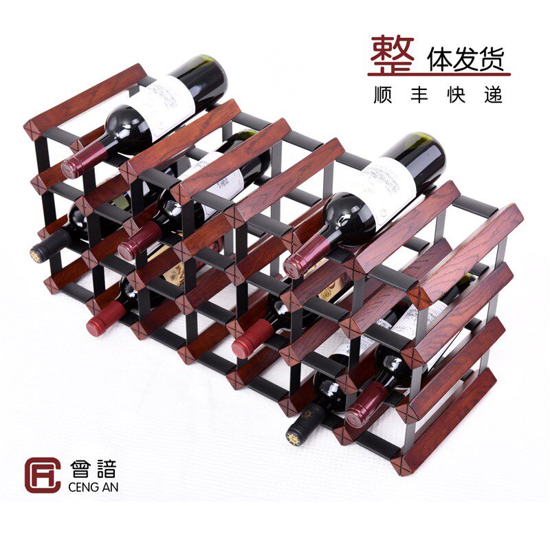 酒架红酒实木橡木餐厅创意客厅木质红酒架定制订制葡萄酒架轻奢