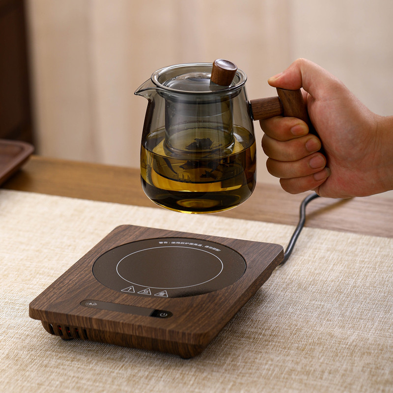 电陶炉煮茶专用加热杯垫家用煮茶炉温茶器小型烧水壶套装智能底座