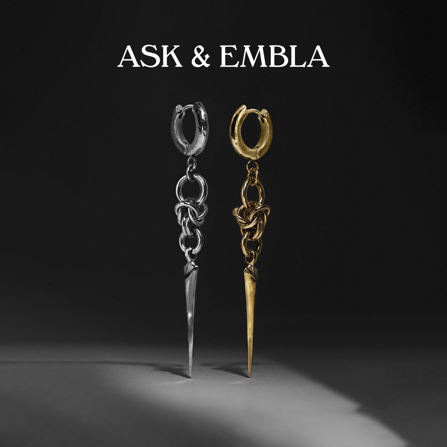 AskEmbla【小鬼王琳凯同款】秘典垂坠耳环哥特酷感锥形坠耳饰