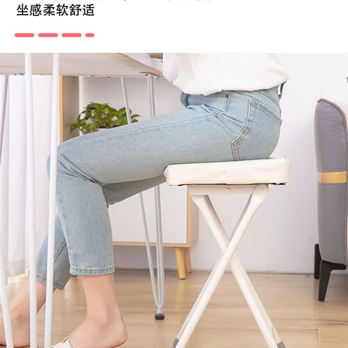 YSF简约餐椅休闲白色折叠椅子宿舍陪读会议临时用餐馆方形凳子