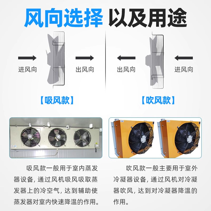 网罩式外转子轴流风机YWF-350/630冷库风机380V冷凝器散热排风扇