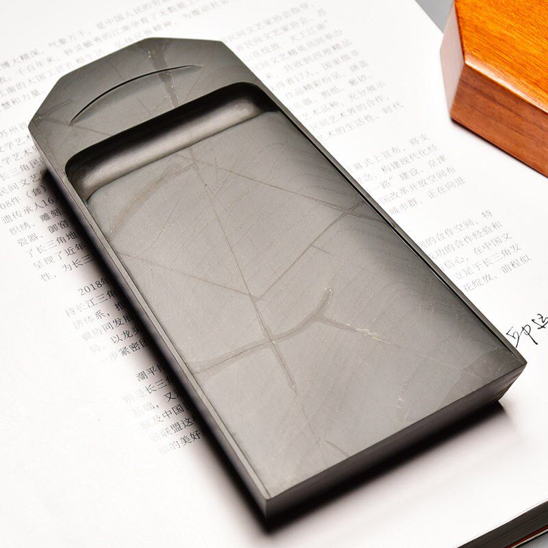 精品老坑/一指素砚/天然原石庙前青龟甲高档文房四宝纸墨笔砚书法