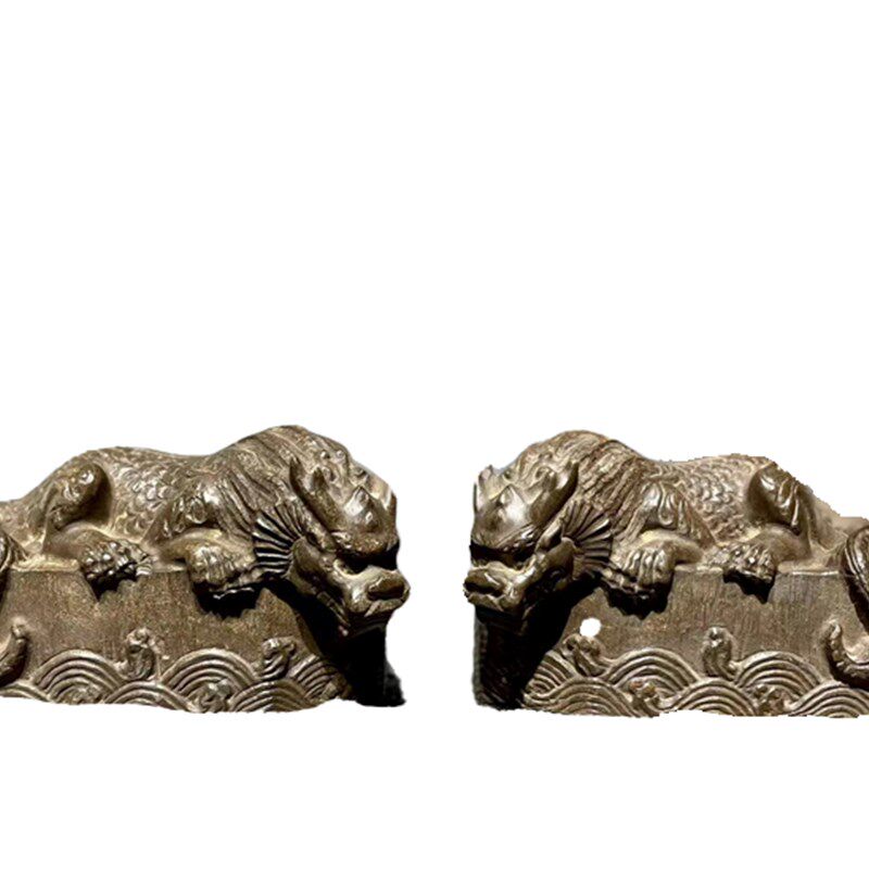 山西青石半手工雕刻吉祥吸水兽瑞兽狮子案头摆件家居装饰新品包邮