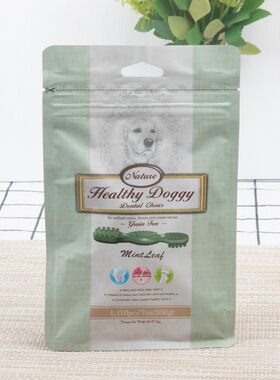 哈乐喜三效双头牙刷中大型犬洁齿骨磨牙棒狗零食L鸡肉牛肉薄荷味
