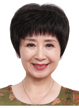 中老年光头假发短发黑色真发头套全真自然50岁妈妈化疗轻薄全头套