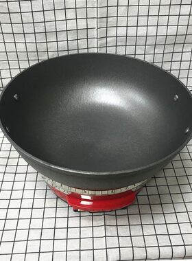 包邮 隆源铸铁锅电炒锅多用一体蒸锅30cm 32cm 34 36 38 50cm