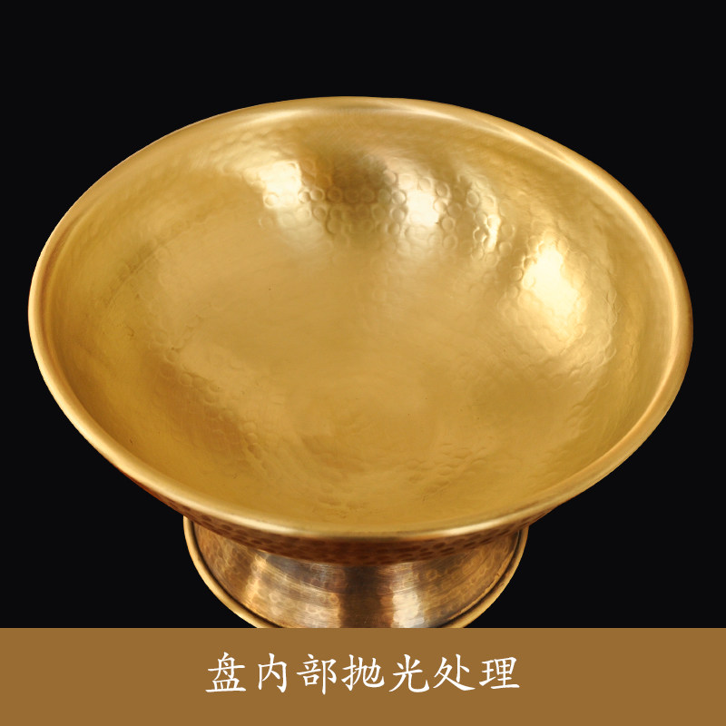 纯铜毛肚盘火锅店特色餐具纯手工复古铜火锅加厚网红巴奴火锅盘