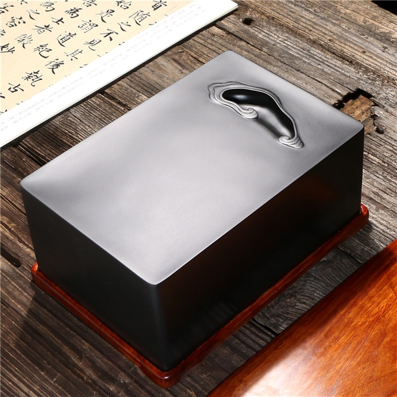 名师老坑精品/祥云砚/原石砚台歙砚籽料高端文房四宝礼收藏端砚
