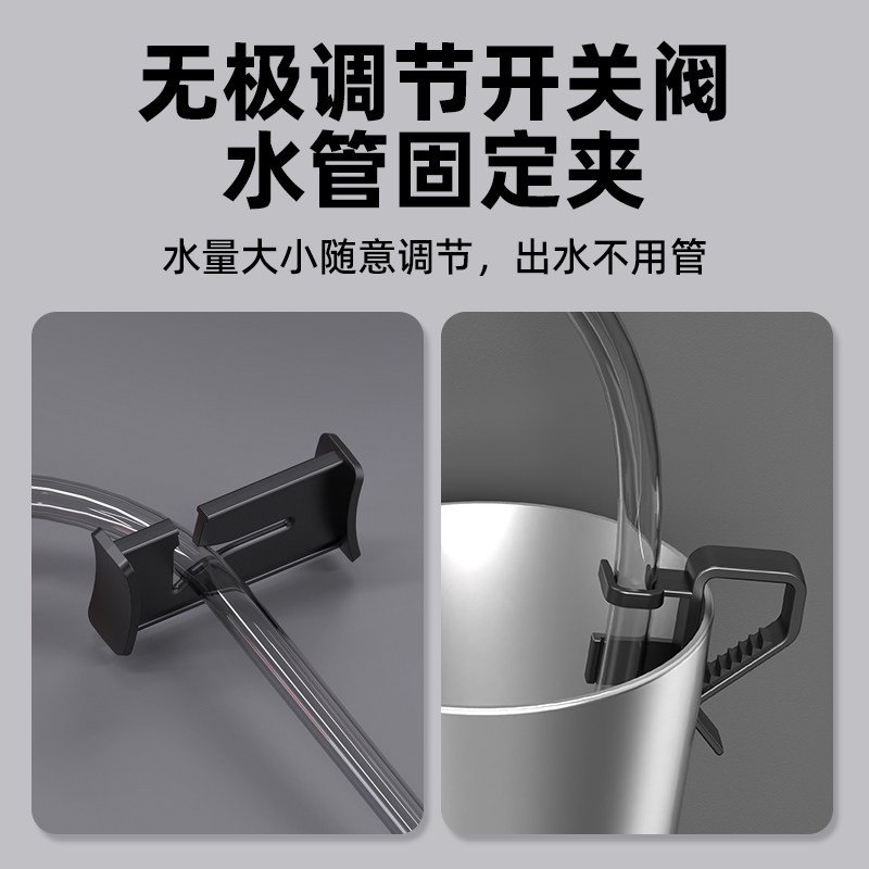 老渔匠小型鱼缸换水神器手动小缸抽水泵洗沙鱼屎吸便器桌面缸吸水