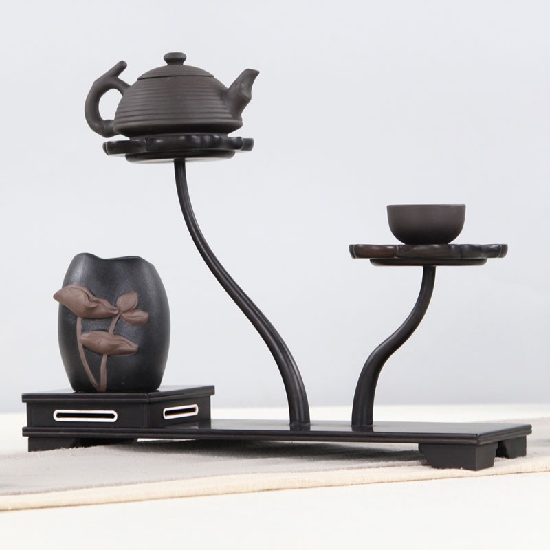 紫光檀小型博古架茶壶茶具架子展示架摆件架置物架实木中式多宝阁