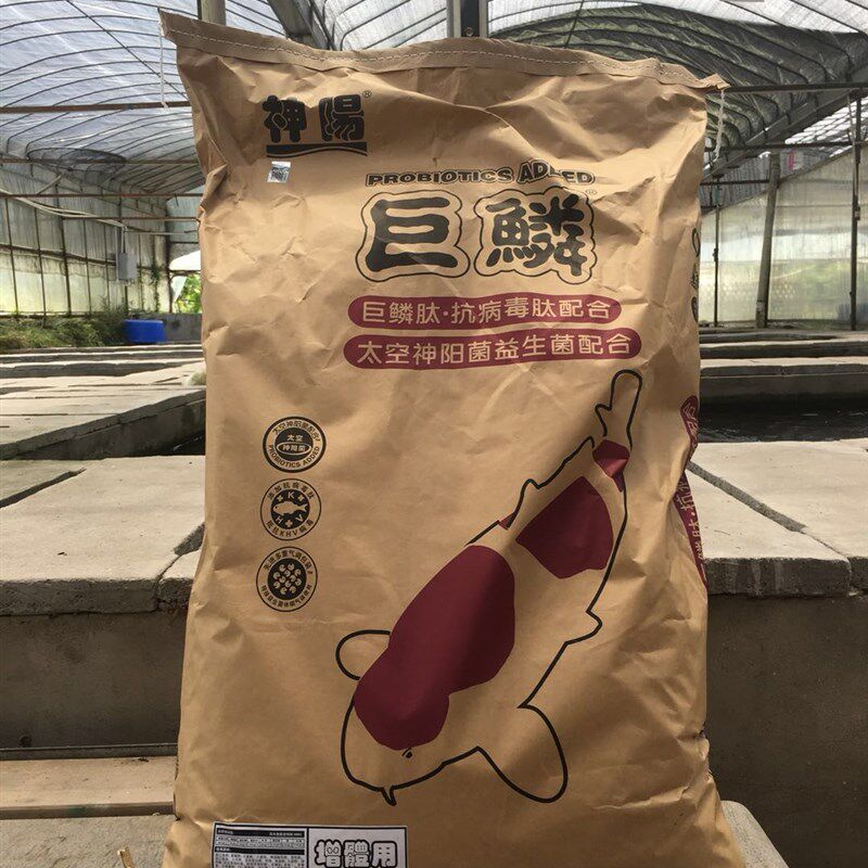 神阳锦鲤鱼饲料鱼食鱼粮高蛋白质不浑水包邮增体色扬育成颗粒成语