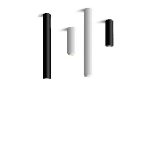 led明装长筒灯可调焦明装射灯圆柱形吸顶式背景墙展厅创意吧台灯
