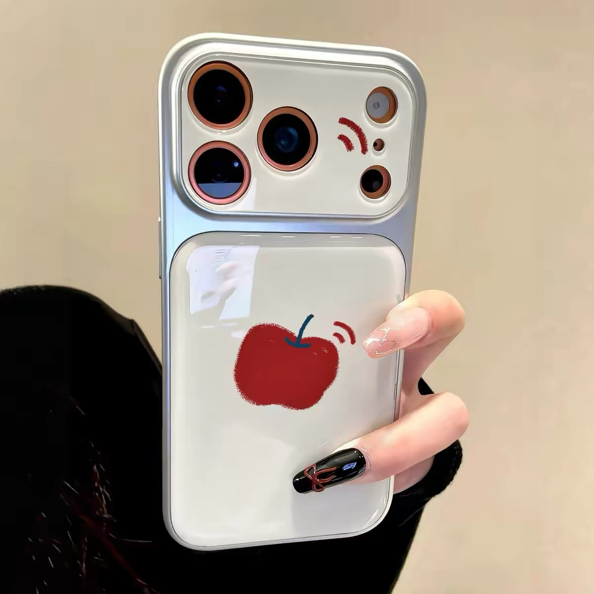可爱拼色小动物贴片适用苹果17promax手机壳16iphone15