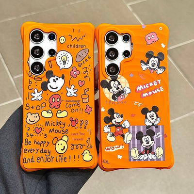 适用于Samsung S26Ultra 韩风米奇TPU保护套 Galaxy S25Plus S24 S23U手机壳
