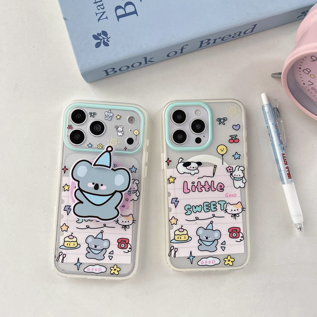 二合一磁吸考拉用苹果15时尚手机壳苹果15pro爆款手机壳新款17系列可爱粉嫩少女心手机保护壳