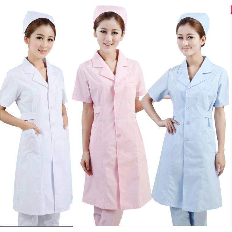 西服领护士服短袖女夏季