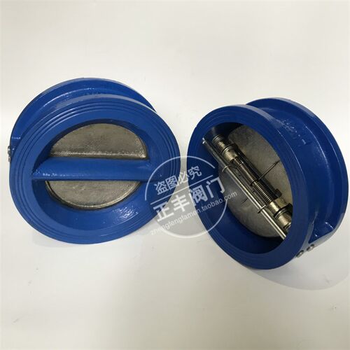 DH77X-16铸铁对夹式蝶形止回阀DN50 65 80 100 150 200单向逆止阀