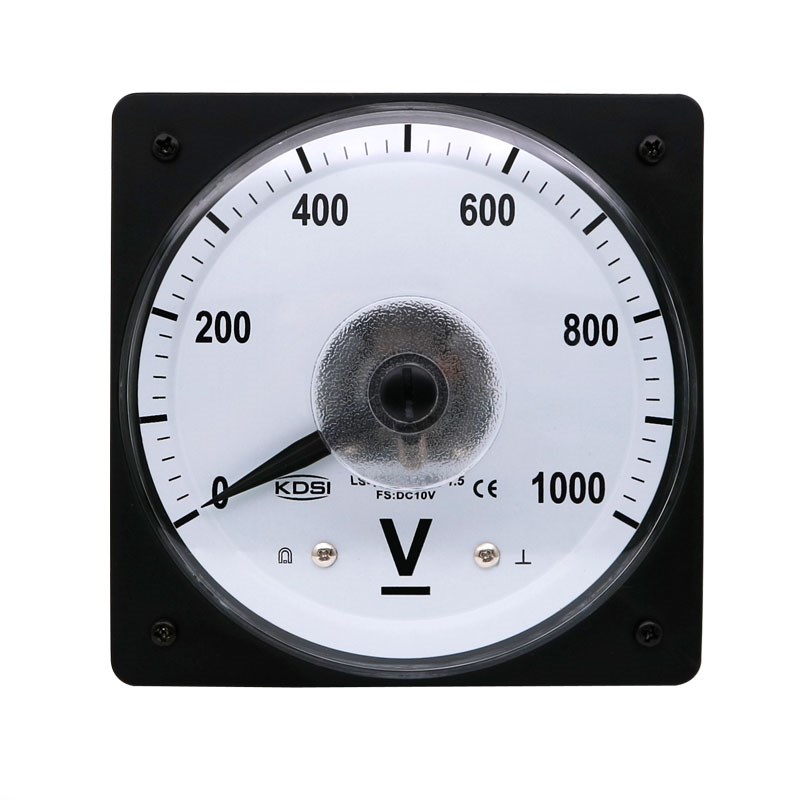 KDSI指针式电表 圆形开孔电表LS-110 DC1000V 直流电压表 伏特表