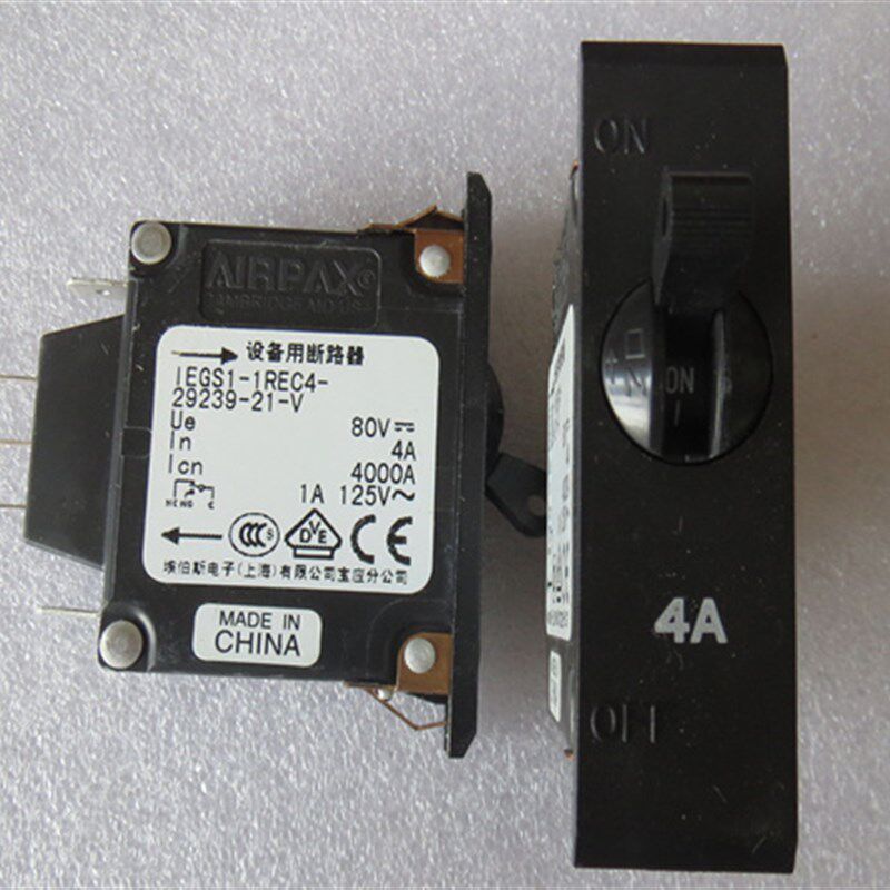 美国AIRPAX埃伯斯IEGS1-1REC4翘板船型摇臂电源开关4A设备断路器
