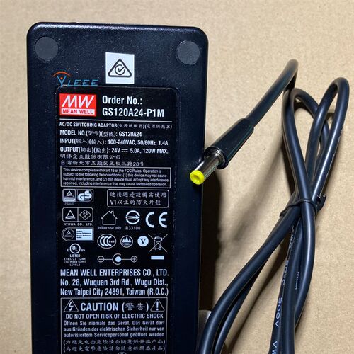 全新MW GS120A24-P1M AC/DC Adapter Desktop 120 Watts 24V5A