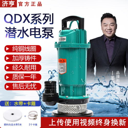 济亨家用220V抽水机灌溉1寸3寸4寸潜水泵高扬程农用380V清水浑水